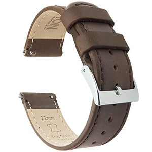 Barton Quick Release - Cinturini in Pelle di Alta 22mm, Cuoio / Pinzatura - Ilgrandebazar