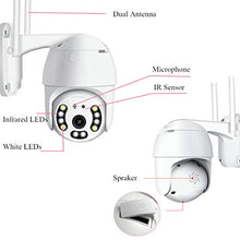 Carica l&#39;immagine nel visualizzatore di Gallery, Ptz Camera Wifi Videocamera IP Esterno Senza Fili, 1080P Telecamera di...