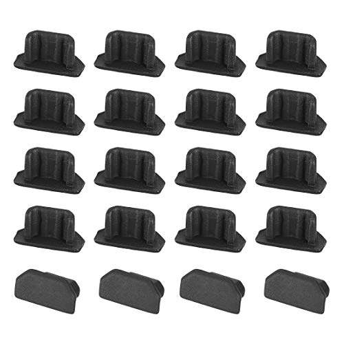 Sourcingmap - Tappo antipolvere in silicone micro USB, 20 pezzi, colore: Nero