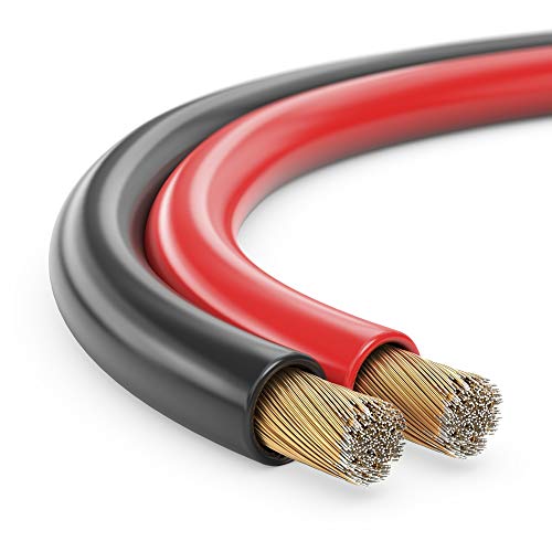 MANAX SC22150 Cavo per altoparlante (doppio filo) 10,0m, rosso / nero