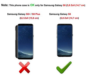 EIISSION Samsung Galaxy S8 (5.8") Custodia, Ultra Sottile Che Cade Nero - Ilgrandebazar