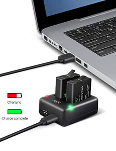 HSU - Batteria e caricatore doppio compatibile per Gopro Hero Per 5 6 7