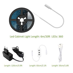 6M Striscia LED 12V, Ustellar 360 Unità Dimmerabile Bianco Freddo - Ilgrandebazar