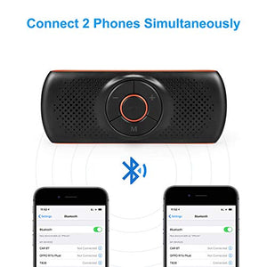 Aigoss Vivavoce Bluetooth 4.2 per Auto con Siri e Google Assistant, Kit per...