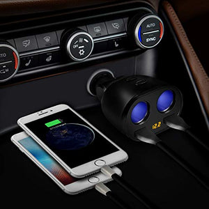 Rocketek Caricabatteria per Auto, 80W 12V/24V USB Accendisigari Auto CCY16-EU