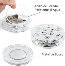 Carica l&#39;immagine nel visualizzatore di Gallery, Set di 4 Pezzi Luce a LED RGB Sommergibile Luci Multicolori impermeabili 4 X...