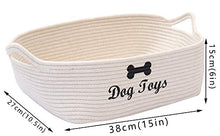 Carica l'immagine nel visualizzatore di Gallery, Geyecete - Cesto portaoggetti in corda di cotone per cani, cestino Beige