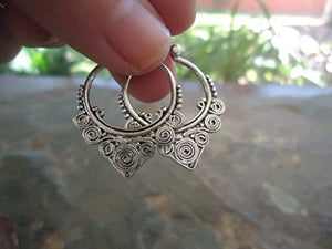 ✿ SPIRAL CREOLEN ✿ grandi orecchini borchiati, Antiallergico, B-Ware, ridotto
