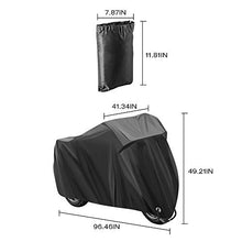 Carica l&#39;immagine nel visualizzatore di Gallery, Telo Coprimoto Impermeabile Per Esterno 210D Panno Oxford Nero - Ilgrandebazar