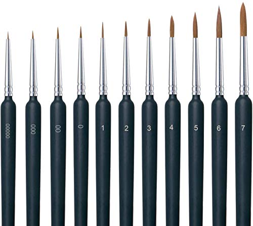 Libershine Pennello di Dettaglio, 11 Pezzi Pennelli in Acrilico per...