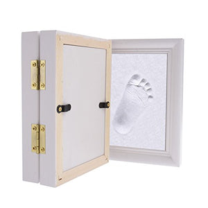 FLOWOW Bianco Impronta Bambino neonato cornice piedi mani White+White