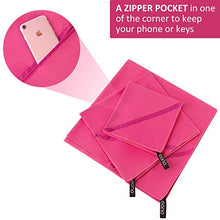 Carica l'immagine nel visualizzatore di Gallery, Eono by Amazon - Asciugamano in Microfibra, XL - 180cm x 90 cm, Fucsia