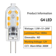 Carica l&#39;immagine nel visualizzatore di Gallery, DiCUNO lampadina 10-Pack G4 1.5W LED, 180LM, AC/DC 12V lampadine Bianco Caldo - Ilgrandebazar