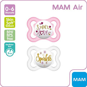MAM 66667422 - Air, Ciuccio in silicone 0-6 mesi, bambina - Ilgrandebazar