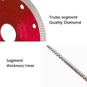 Disco Diamantato 115mm Sottile professionale Taglio a secco con taglio Rosso - Ilgrandebazar
