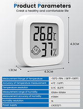 Carica l&#39;immagine nel visualizzatore di Gallery, Mini Igrometro Termometro Digitale, Termometro Ambiente con Livello di Comfort, Monitor di Temperatura e umidità, Termometro da Interno per Serra, Stanza, Casa