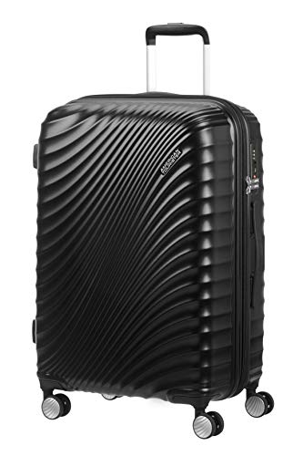 American Tourister Jetglam - M (67 cm - 77.5 L), Nero (Metallic Black)