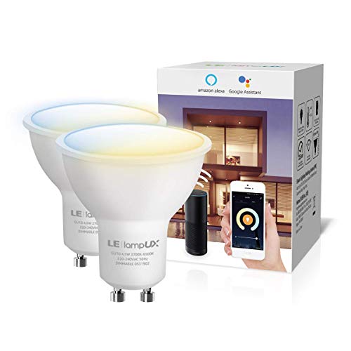 LE Lampadina LED GU10 Intelligente WiFi, 4.5W Equivalente a Gu10 2 Pezzi - Ilgrandebazar