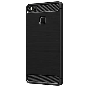 AICEK Cover Huawei P9 Lite, Nero Custodia Lite Silicone Molle Black - Ilgrandebazar
