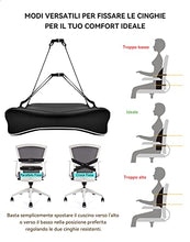 Carica l&#39;immagine nel visualizzatore di Gallery, Travel Ease Cuscino Lombare Ergonomico, Supporto per la Schiena in Schiuma di Memoria per Seggiolino Auto Sedia da Ufficio, Schienale con Rivestimento Antistatico e Doppie Cinghie Regolabili, Nero