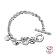 Carica l&#39;immagine nel visualizzatore di Gallery, MOCCI 2019 - Braccialetto da donna con cuore annodato in argento 925, 18 cm - Ilgrandebazar