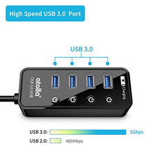 Carica l&#39;immagine nel visualizzatore di Gallery, Atolla Hub USB 3.0 Sdoppiatore Duplicatore USB3-4 porte e 1 porta di...