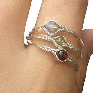 24# (9-26 1/2 opzione) Pietra naturale granato Corda d'argento 925 Sterling... - Ilgrandebazar