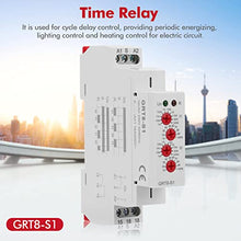 Carica l&#39;immagine nel visualizzatore di Gallery, Relè temporizzatore ciclo AC 230V GRT8-S1 Mini temporizzatore ciclo asimmetrico ON/OFF Relè tempo ciclo ripetuto