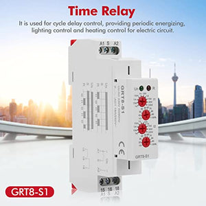 Relè temporizzatore ciclo AC 230V GRT8-S1 Mini temporizzatore ciclo asimmetrico ON/OFF Relè tempo ciclo ripetuto