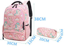 Carica l&#39;immagine nel visualizzatore di Gallery, Unicorno Zaino Scuola Elementare Impermeabile Zaini Bambino Sacchetti 13rosa