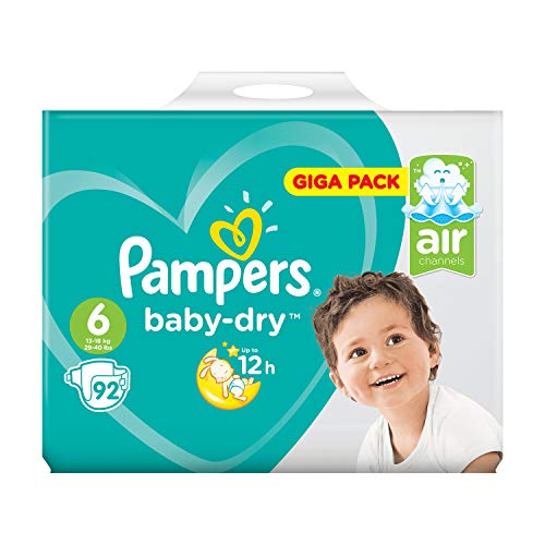 Pacco gigante di Pampers Baby Dry, misura 6, 92 pannolini - Ilgrandebazar