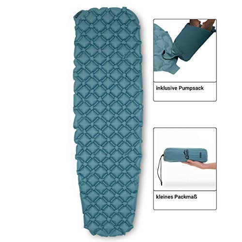Qeedo Light Pad materassino Campeggio, gonfiable, Leggero, ridotte, incl....