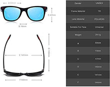 Carica l&#39;immagine nel visualizzatore di Gallery, Perfectmiaoxuan Occhiali da Sole polarizzati Uomo Donna Blue Color