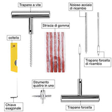 Carica l'immagine nel visualizzatore di Gallery, Faburo 9pcs Kit per Riparazione Pneumatici, Moto Ripara Pneumatici Gomme... - Ilgrandebazar