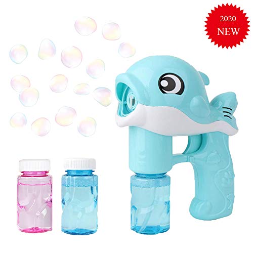 WELLXUNK Pistola a Bolle di Sapone, Macchina per Fare Automatica, Blu