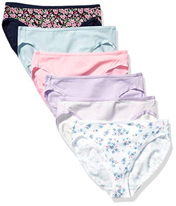 Standard Cotton Stretch Hi-cut Brief Panty, 6-pack,...