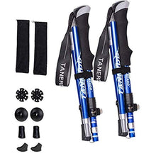 Carica l'immagine nel visualizzatore di Gallery, Kwnraor Bastoni da Trekking con 2 Pack Impugnatura EVA Blu