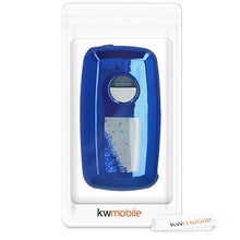 Carica l'immagine nel visualizzatore di Gallery, kwmobile Cover Copri-Chiave Glitter in movimento blu / metallizzato