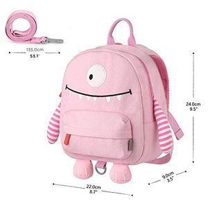 GAGAKU Zaino Bambini Animali Sicurezza Zainetto Asilo per Bambina A - Rosa