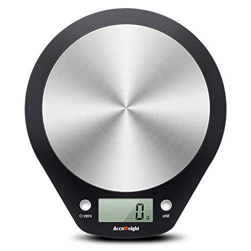 ACCUWEIGHT Bilancia Digitale da Cucina Bilance Alimenti Elettronica con Nero - Ilgrandebazar