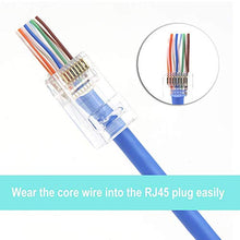 Carica l&#39;immagine nel visualizzatore di Gallery, VCE 50 Pezzi Connettori Ethernet RJ45 Passante Cat6 Lan Plug 50P