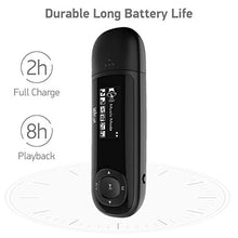Carica l&#39;immagine nel visualizzatore di Gallery, Walkercam M1 Lettore MP3 USB con radio FM, supporto per lettore musicale Nero