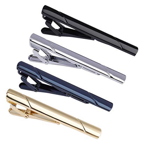 MengH-SHOP Fermacravatta Set 4 Pezzi di Fermacravatte da Uomo Metallo di... - Ilgrandebazar