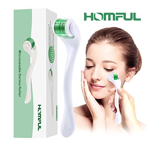 Homful Titanio Micro-ago Derma Roller 0.5mm 540-aghi Trattamento verde - Ilgrandebazar
