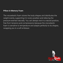 Carica l&#39;immagine nel visualizzatore di Gallery, venixsoft Cuscino per Letto in Memory Foam, 70 X Saponetta Con Fodera Cotone
