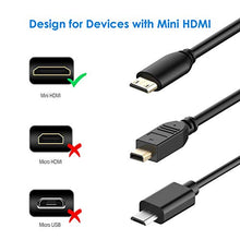 Carica l&#39;immagine nel visualizzatore di Gallery, Rankie Cavo Mini HDMI a HDMI, 4K, compatibile con Ethernet, 3D y ARC, 1,8 m