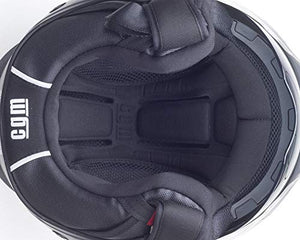 CGM Casco demi jet 129A ILLINOIS MONO Argento, S S (55-56cm), Argento