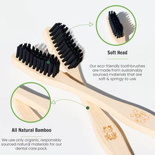 Carica l&#39;immagine nel visualizzatore di Gallery, Carbone Attivo Sbiancante Denti Professionale 100g Dentifricio Carbone Vegetale Sbiancamento Pulizia Denti Polvere Sbiancante Teeth Whitening 2 Spazzolino Bamboo
