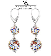 Carica l&#39;immagine nel visualizzatore di Gallery, Venetiaurum - Orecchini Lunghi Da Donna Con Perle In Vetro Originale Di...