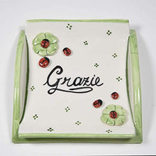 Carica l&#39;immagine nel visualizzatore di Gallery, Rendi resto in ceramica dipinto a mano con coccinella applicate fatte a - Ilgrandebazar